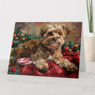 Yorkipoo Dog Weihnachtsfest Karte