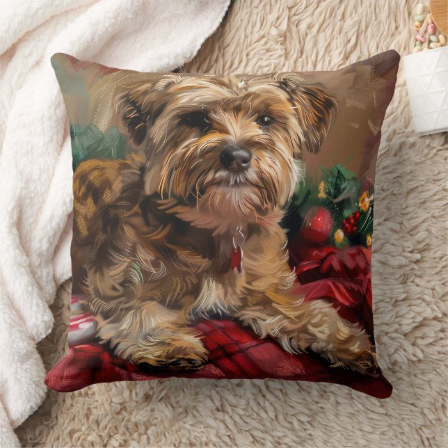 Yorkipoo Dog Weihnachtsfest Kissen (Decke)
