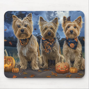 Yorkipoo Halloween Spooky Mousepad