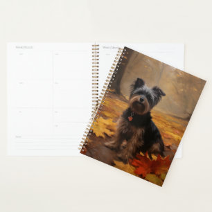 Yorkipoo im Herbst inspiriert durch fallende Blätt Planer
