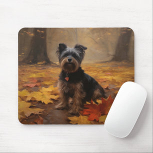 Yorkipoo im Herbstfall Inspiriert Mousepad
