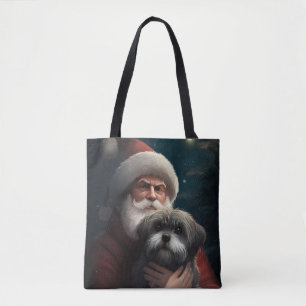 Yorkipoo mit Weihnachtsmann Festive Weihnachten