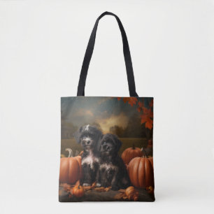 Yorkipoo Puppy Autumn Delight Pumpkin