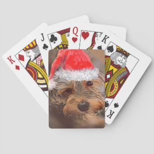 Yorkipoo Spielkarten Weihnachtsthema