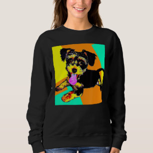 Yorkipoo-Welpe süßer Hund Hundchen mehrfarbig York Sweatshirt