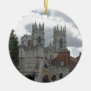 YorkMinster und Bootham Bar Keramik Ornament