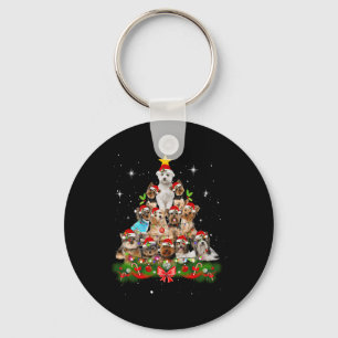 Yorkshire Christmas Dog Tree Funny Dog T-Shirts Ch Schlüsselanhänger