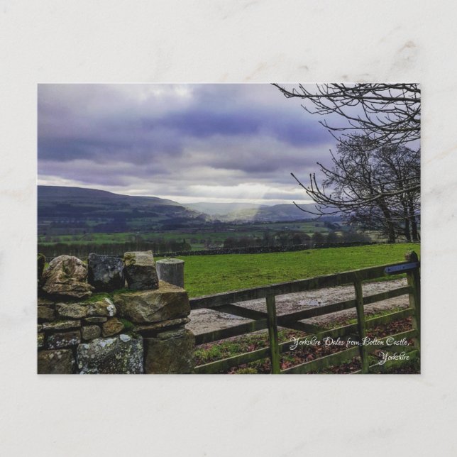 Yorkshire Dales aus der Postkarte des Bolton Castl (Vorderseite)