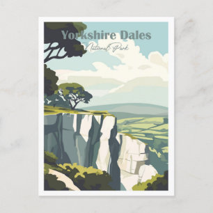 Yorkshire Dales Kunstwerk Reiseort Illustration Postkarte