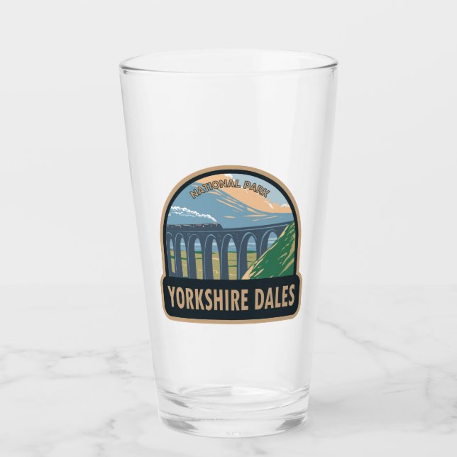 Yorkshire Dales National Park England Vintag Glas (Vorderseite)