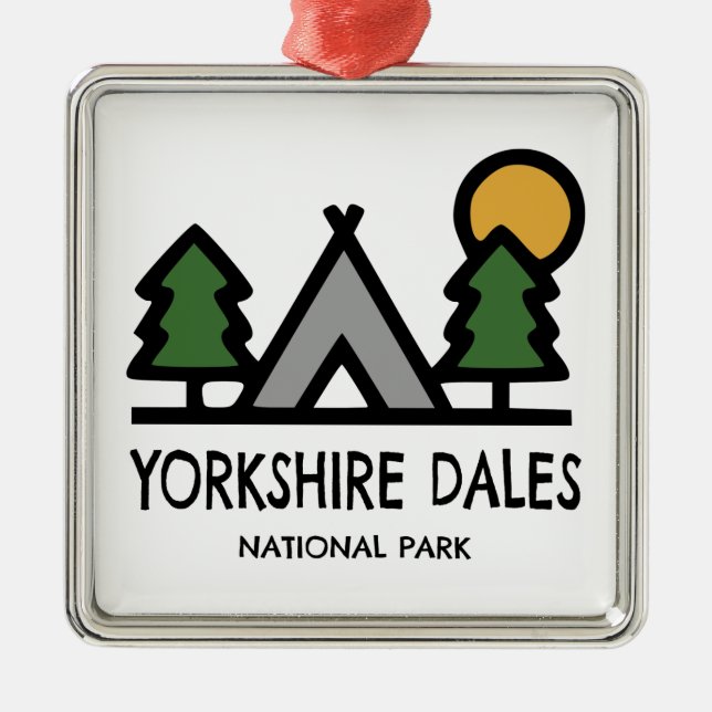 Yorkshire Dales National Park Ornament Aus Metall (Vorne)