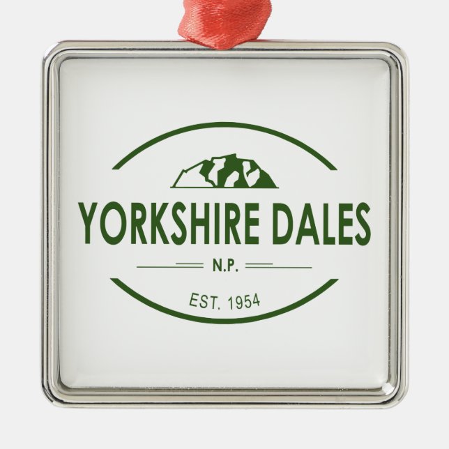 Yorkshire Dales National Park Ornament Aus Metall (Vorne)