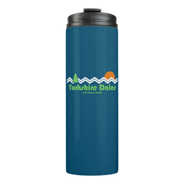 Yorkshire Dales National Park Retro Thermosbecher (Vorderseite)