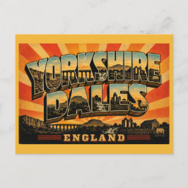 Yorkshire Dales Nationalpark England Vintage Kunst Postkarte