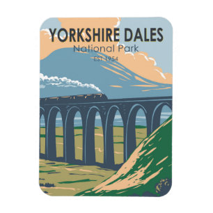 Yorkshire Dales Nationalpark England Vintage Magnet