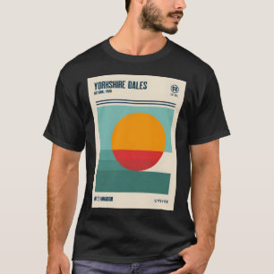 Yorkshire Dales Nationalpark Retro-Reise Kunst T-Shirt