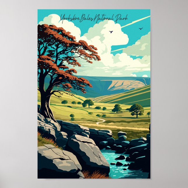 Yorkshire Dales Nationalpark Vintage Poster (Vorne)