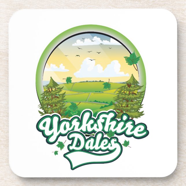 Yorkshire Dales Reiselogo Getränkeuntersetzer (Vorderseite)