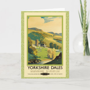 Yorkshire Dales Reiseplakat Karte