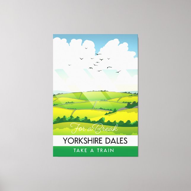 Yorkshire Dales Reiseplakat. Leinwanddruck (Vorderseite)