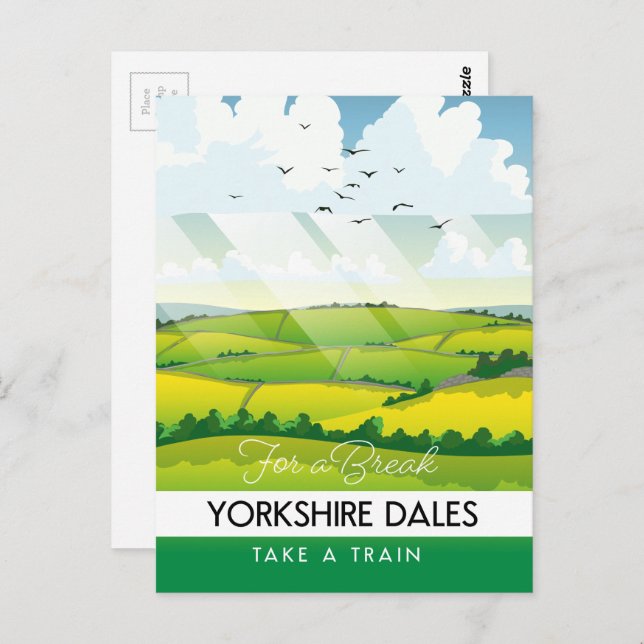 Yorkshire Dales Reiseplakat. Postkarte (Vorne/Hinten)
