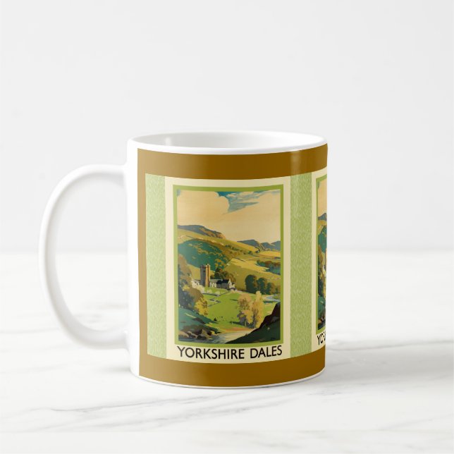 Yorkshire Dales Travel Poster Kaffeetasse (Links)