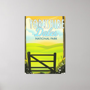 Yorkshire Dales Vintage-Reiseplakat Leinwanddruck
