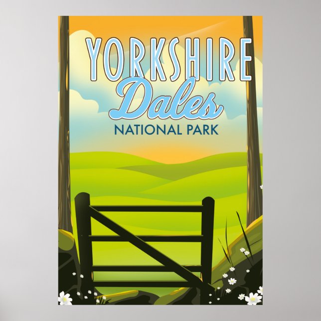 Yorkshire dales vintage travel poster (Vorne)