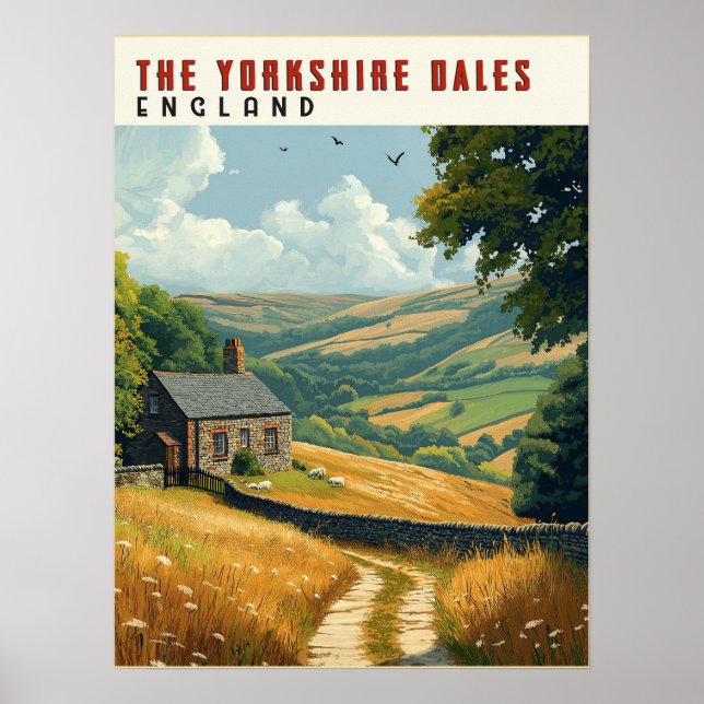 Yorkshire Dales Wanderwege Poster (Vorne)