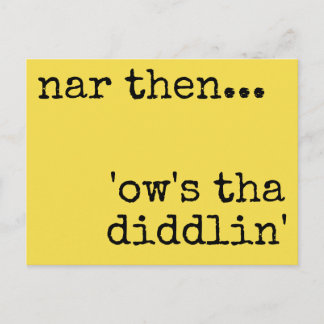 Yorkshire Dialekt Postkarte