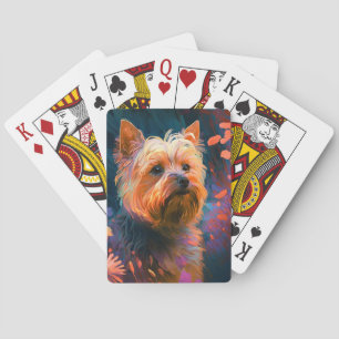 Yorkshire Dog Animal Portrait Painting Pet Zuhause Spielkarten