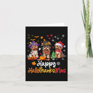Yorkshire Dog Halloween Weihnachtsgeschenk Karte