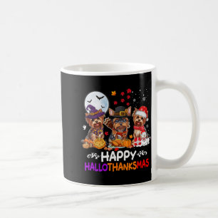 Yorkshire Dog Weihnachten Frohe Hallothankmas Dank Kaffeetasse