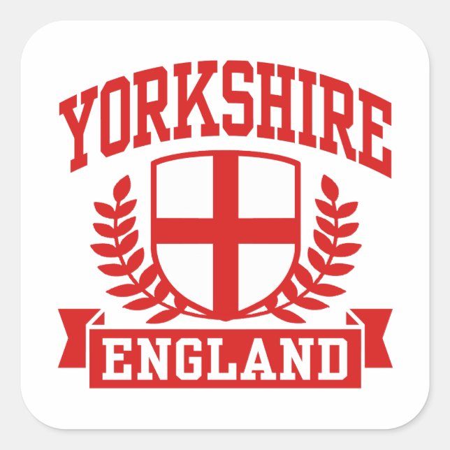 Yorkshire England Quadratischer Aufkleber (Vorderseite)