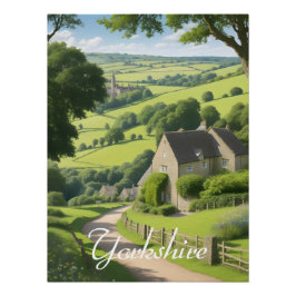 Yorkshire England Reiseplakat Poster
