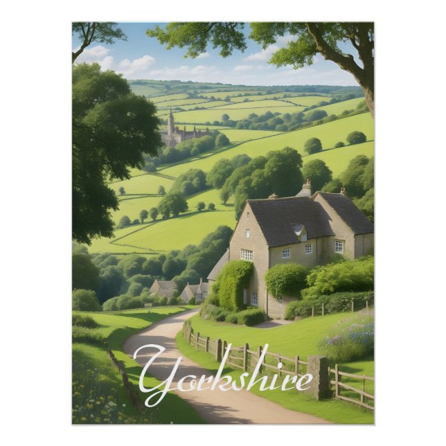 Yorkshire England Travel Poster (Vorderseite)