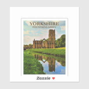 Yorkshire, Fountains Abbey, Aufkleber