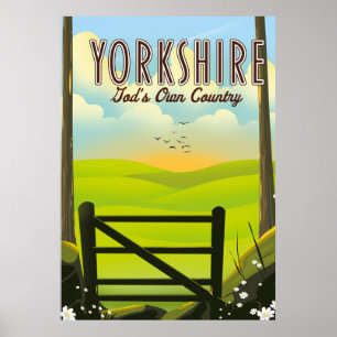 Yorkshire "Goods own Country" Reiseposte Poster