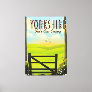 Yorkshire "Gottes eigenes Land" Vintage-Reisepostk Leinwanddruck
