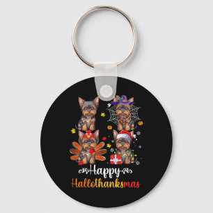 Yorkshire Halloween Frohe Weihnachtsfeier Hallotha Schlüsselanhänger