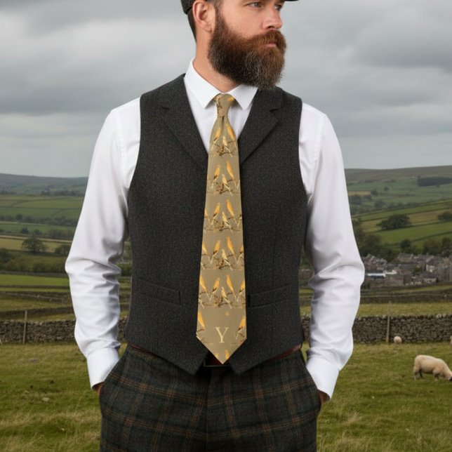 Yorkshire-Kanarienmuster - Ihr Monogramm Krawatte (Von Creator hochgeladen)
