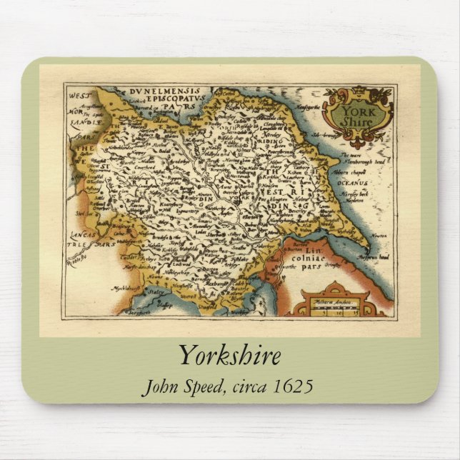 Yorkshire Landkreis England Altes Antiquariat Atla Mousepad (Vorne)