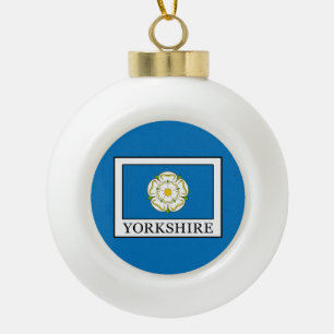 Yorkshire Landkreis England Keramik Kugel-Ornament