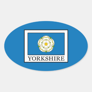 Yorkshire Landkreis England Ovaler Aufkleber
