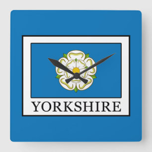 Yorkshire Landkreis England Quadratische Wanduhr
