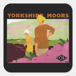 Yorkshire macht fest quadratischer aufkleber