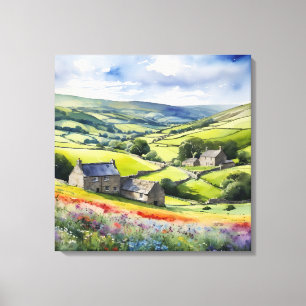 "Yorkshire Meadowsong" Landscape Yorkshire Dales Leinwanddruck