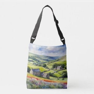 "Yorkshire Meadowsong" Landscape Yorkshire Dales Tragetaschen Mit Langen Trägern