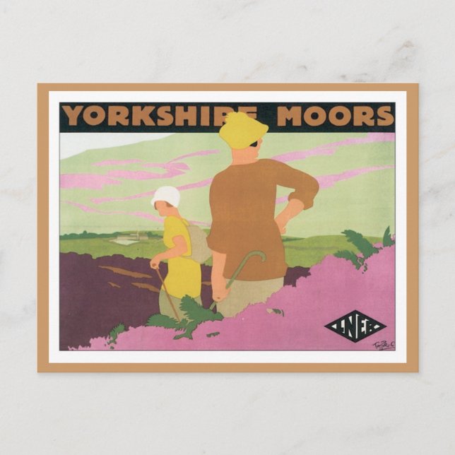 Yorkshire Moors Postkarte (Vorderseite)
