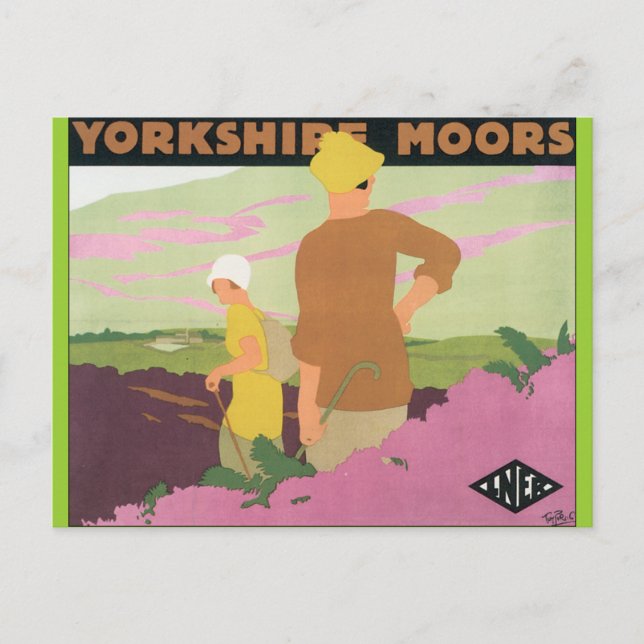 Yorkshire Moors Postkarte (Vorderseite)